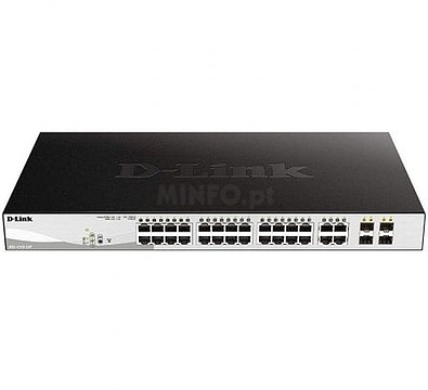 DGS-1210-24P/ E : D-Link Switch Smart 24 Puertos Gigabit PoE + 4 SFP...