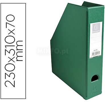 90153E : PORTA REVISTAS EXACOMPTA PVC LOMBADA 70MM COR VERDE 230X310...
