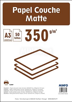 Papel Couch : Digital Silk : A3 : 350g/ m2 : ( pack 50fls )