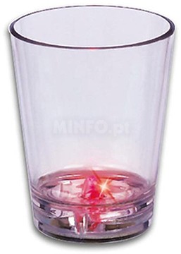 G-LFG1R : Copo para shots com 1 LED vermelho incorporado