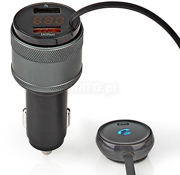 G-CATR124BK : Transmissor FM Bluetooth V5.0 USB F. Isqueiro