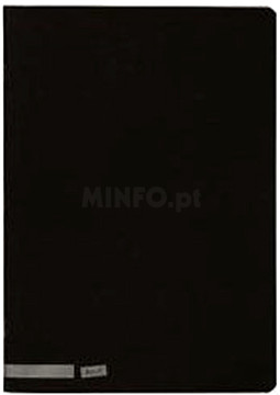 1082050 : Caderno Agrafado Capa Preta A4 Pautado 80 Folhas