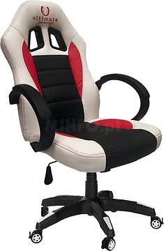 HPAINF0085 : CADEIRA ULTIMATE GAMING TAURUS BRANCO, PRETO, VERMELHO