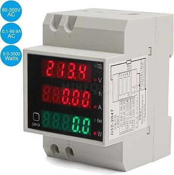G-DIN-2047 : MEDIDOR DIGITAL VOLTMETRO AMPERMETRO P/ MONTAGEM CALH...