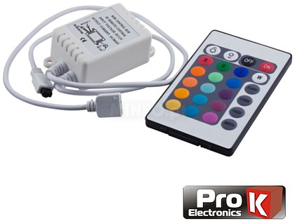 G-CFL11RGB12 : CONTROLADOR P/ FITA LEDS RGB 12V C/ COMANDO PROK