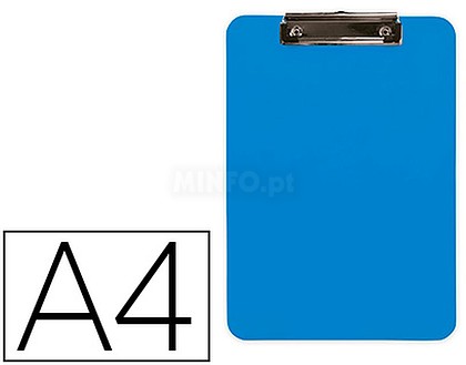 KF11247 : PORTA NOTAS Q-CONNECT PLASTICO DIN A4 CELESTE 2, 5MM