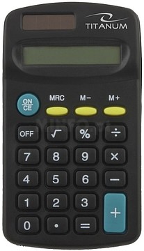 TCL101 : Calculadora de Bolso 8 Dgitos Solar - TITANUM