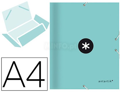 CARPETA LIDERPAPEL ANTARTIK GOMAS A4 3 SOLAPAS CARTON FORRADO COLOR ...