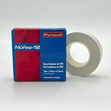 G-47533 : 47533 CINTA AISLANTE PVC BLANCA ALTA ADHESIN 10 m x 19 mm...