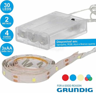 G-34355 : FITA 60 LEDS C/ 2M MULTICORES IP20 GRUNDIG
