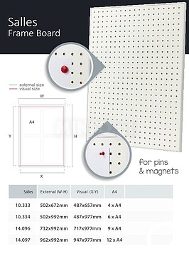 FRAMEBOARD PERFORADO SALLES 12 x A4