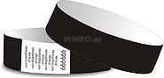 Preto - Pulseira Tyvek 25x250mm ( numeradas sem impresso)