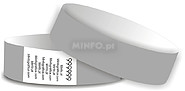Prata - Pulseira Tyvek 25x250mm ( numeradas sem impresso)