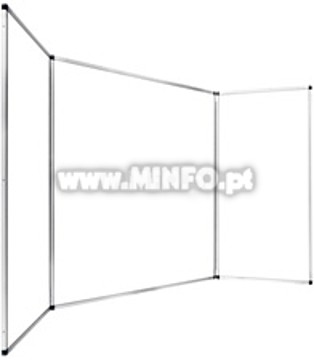 .Quadro Triptico Porcelana Branca 90x120 + 2 Abas 90x60