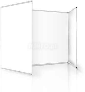 .Quadro Triptico Porcelana Branca 120x250 + 2 Abas 120x125
