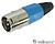 FICHA XLR 3P MACHO AZUL C/...